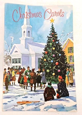 Christmas Carol Vtg 40s Hymn Book Jenkins Music Kansas City MO Illustrated Sheet - Image 1 of 4