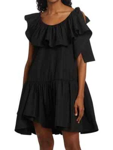 Mini vestido de algodón con volantes asimétricos Phillip Lim 3,1 talla 0 precio de venta sugerido por el fabricante: 550 USD - Imagen 1 de 7