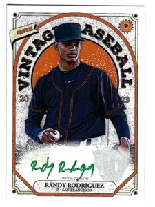RANDY RODRIGUEZ 2023 ONYX VINTAGE BASEBALL ON CARD AUTO GREEN INK /50 - Picture 1 of 1