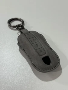 Porsche Nubuck Leather Key Cover Case Taycan 911 992 Cayenne Panamera - Picture 1 of 3