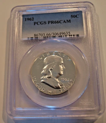 1962 Franklin Half Dollar PCGS PF66 Cameo - Image 1 of 4