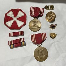 Vintage Military Button Pin Ribbon Patch Collection