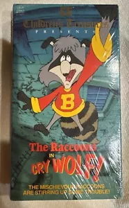 The Raccoons In Cry Wolf! Animated Kids Cartoon Embassy VHS Tape RARE New Sealed - Imagen 1 de 8