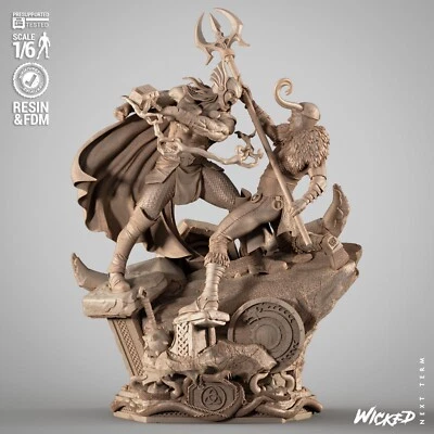 Impresso em 3D 16K MARVEL Fan Made WICKED - Diorama Thor and Loki até 350mm - Imagem 1 de 4