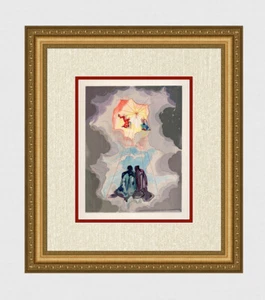 1960 SALVADOR DALI Authentische Göttliche Komödie Holzschnitt "Dante's Ecstasy" gerahmt Echtheitszertifikat - Bild 1 von 3