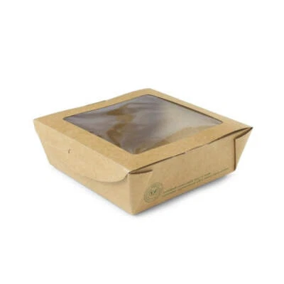 Pack of 300 Medium Window Boxes, 650ml Eco-Friendly Food Containers for Catering - Image 1 of 4