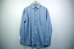 St Croix Shirt Adult Large Gray Button Up Casual Collared Long Sleeve Italy Mens - Picture 1 of 7