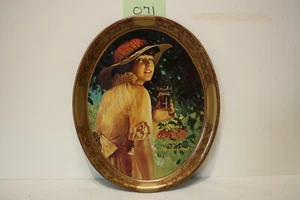 1976 'Drink COCA-COLA'  Tip Tray ~ Reproduction of 1917 Oval Tray - Picture 1 of 4