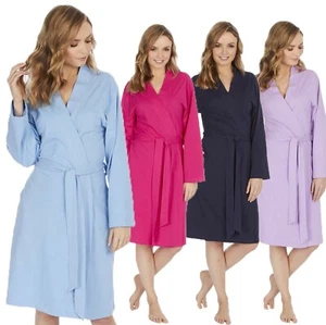 LADIES KIMONO COTTON LIGHTWEIGHT DRESSING GOWN ROBE SUMMER HOLIDAY - Picture 1 of 14