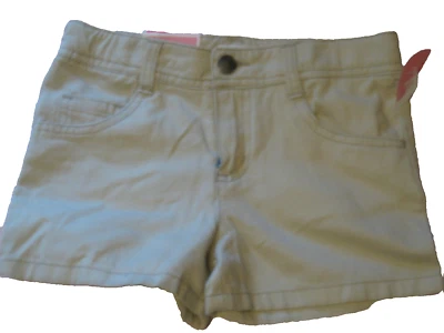 Girls Beige Khaki Shorts Size XS (4-5) Flat Front Solid 4 pockets Cotton Casual - Image 1 of 4