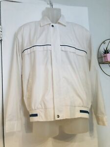 RARE Vintage Pierre Balmain White Bomber Jacket Size L ($650)