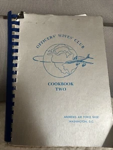 Vintage Officer's Wives' Club Cookbook TWO Andrews Air Force Base Washington DC - Picture 1 of 9