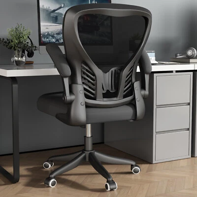 SOLFWAY Ergonomic Black Mesh Office Chair with Lumbar Support Comfty Swivel Chair