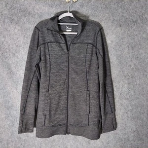Old Navy Active Jacket L Define Striped Full Zip Pocket Thumbhole Stretch Fitted - Picture 1 of 10