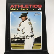 2020 Topps Heritage Base #81 Khris Davis - Oakland Athletics