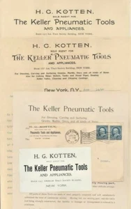 1897 ADV TRADE CARD KELLER PNEUMATIC TOOLS LETTERHEAD - Picture 1 of 1