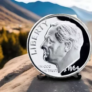 1964-P Roosevelt Dime Gem 90% Silver Proof US Coin | FAST FREE SHIPPING - Picture 1 of 5