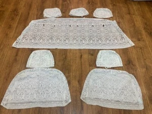 Toyota Genuine Corolla Carina Corona Lace Seat Cover Half Cover Set Used JDM OEM - Picture 1 of 6