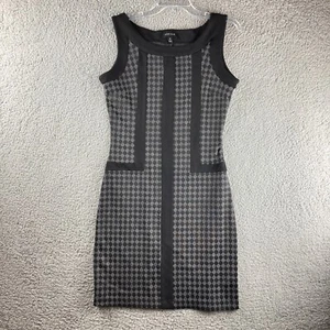 Voir Voir Kleid Gr. 8 Damen ärmellos figurbetont schwarz und grau Stretch geometrisches Muster - Bild 1 von 10