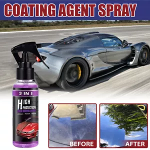 3 in 1 High Protection Quick Car Coat Ceramic Coating Spray Hydrophobic 100ML US - Picture 1 of 12
