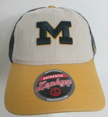 Michigan Wolverines Hat Aprox 7 1/2" University Zephyr NCAA Prefade Cap  - Image 1 of 4