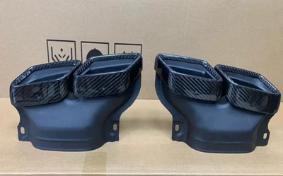 NUEVAS puntas de silenciador de tubo de escape trasero de fibra de carbono para Mercedes Benz C63 E63 S63 Foto 1 de 4