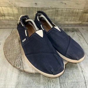 Zapatos sin cordones TOMS para hombre 13 azul marino Ripstop lona informales mocasines cómodos - Imagen 1 de 8