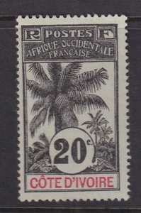 IVORY COAST, 1906 Palm Trees, 20c. Black, mint no gum. - Picture 1 of 1