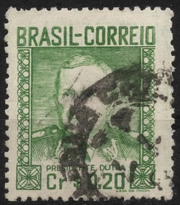 Mi:#718AY #679 RHM:C231A usado 1947 0,20 Crs Brasil Presidente Eurico Gaspar Dutra - Imagen 1 de 2