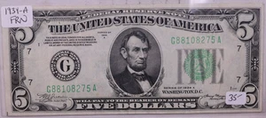 1934 A, Federal Reserve Note., Very Fine Circulated., Store #0742 - Picture 1 of 2
