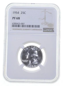 PF68 1954 Washington Quarter NGC PR Proof *2913 - Picture 1 of 5