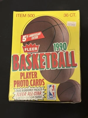 Caja de baloncesto Fleer 1990-91 36 paquetes sellados Michael Jordan Magic Bird Foto 1 de 2
