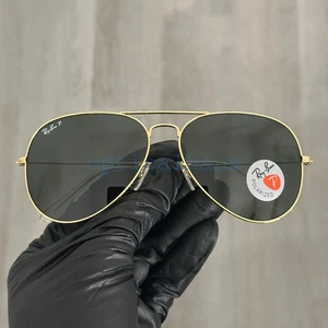 Ray Ban Sonnenbrille Aviator Gold RB3025 001/58 polarisiert grün 58 mm reduziert - Bild 1 von 6