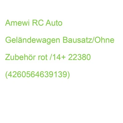 Amewi RC Auto Geländewagen Bausatz/Ohne Zubehör rot /14+ 22380 (4260564639139) - Bild 1 von 2