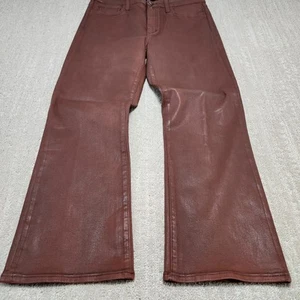 Joes Jeans Women 32x27 *READ Waxed Denim High Rise Callie Bootcut Cropped Flare - Picture 1 of 11
