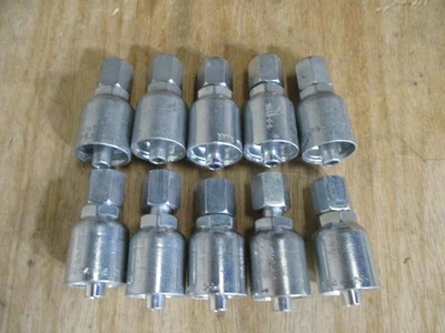 Упаковка из 10 подлинных фитингов гидравлического шланга Parker 10643-6-6 3/8 дюйма FJIC ПРЯМЫЕ - Изображение 1 из 2