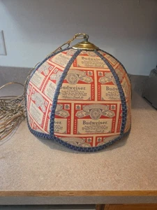 Vintage 1970's Budweiser Hanging Lamp, Plug In 16x12 - Picture 1 of 8
