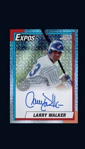 2025 Topps Chrome LARRY WALKER Auto 1990 35th Anniversary MOJO EXPO Digital Card - Picture 1 of 1