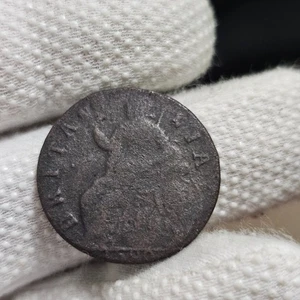 1696 Wilhelm III Half Penny Münze gebraucht in Kolonialzeit - Bild 1 von 7