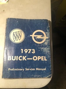 1973 Original Buick OPEL Preliminary Service Shop  Repair Manual - Picture 1 of 3