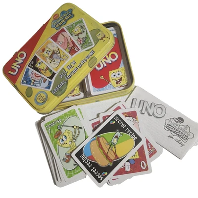 SpongeBob Square Pants Uno Special Edition Card Game Vintage 2003 Tin Complete - Image 1 of 4