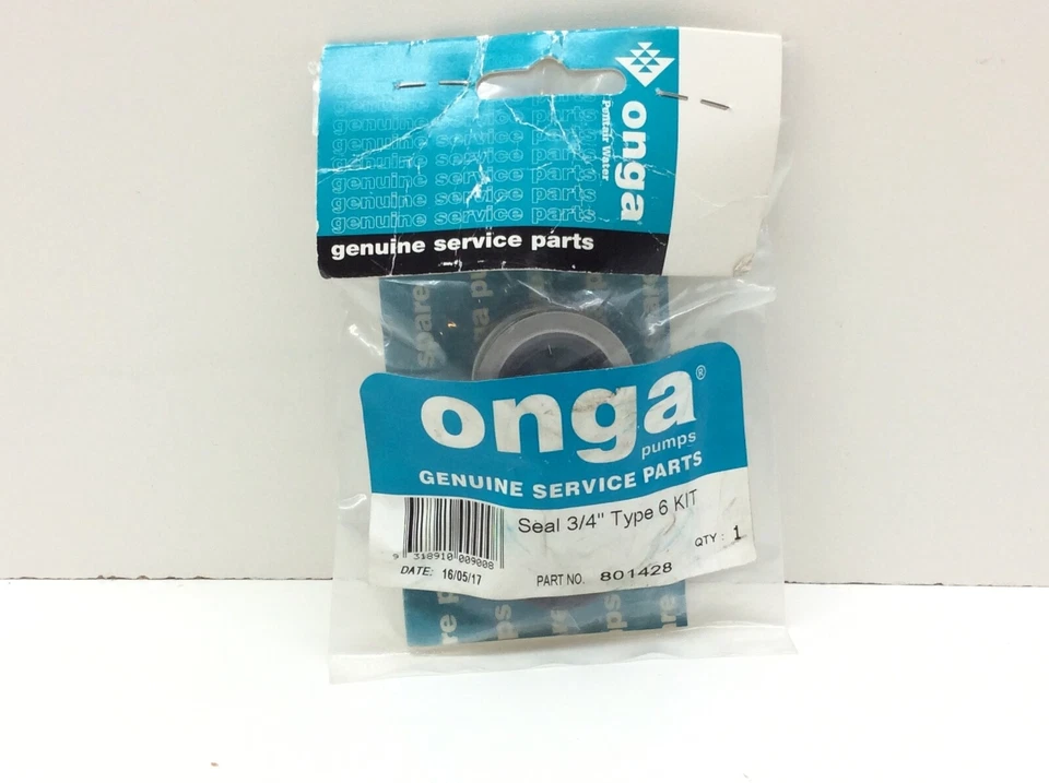 Onga Mechanical Seal 3/4" Type 6 Kit Part No. 801428 Spa/pool Parts