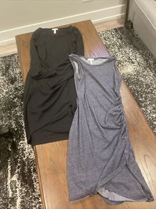 Leith Women's SZ S Long Sleeve Dress Black & No Sleeve Gray Lot Of 2 1551 - Picture 1 of 8