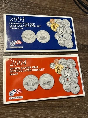 2004 US Mint Set 22 Coin Uncirculated Set Complete Philadelphia & Denver W/ OGP - Image 1 of 4