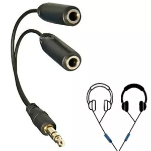 Splitter AUX Y-Adapter Klinke Y Kabel Verteiler Audio 3,5mm Stecker Kopfhörer - Bild 1 von 6