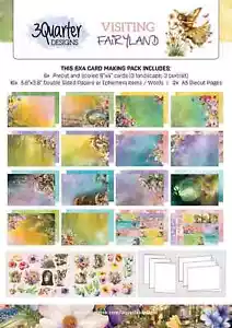 3Quarter Designs VISITING FAIRYLAND 6x4" Card Making Pack - Picture 1 of 2