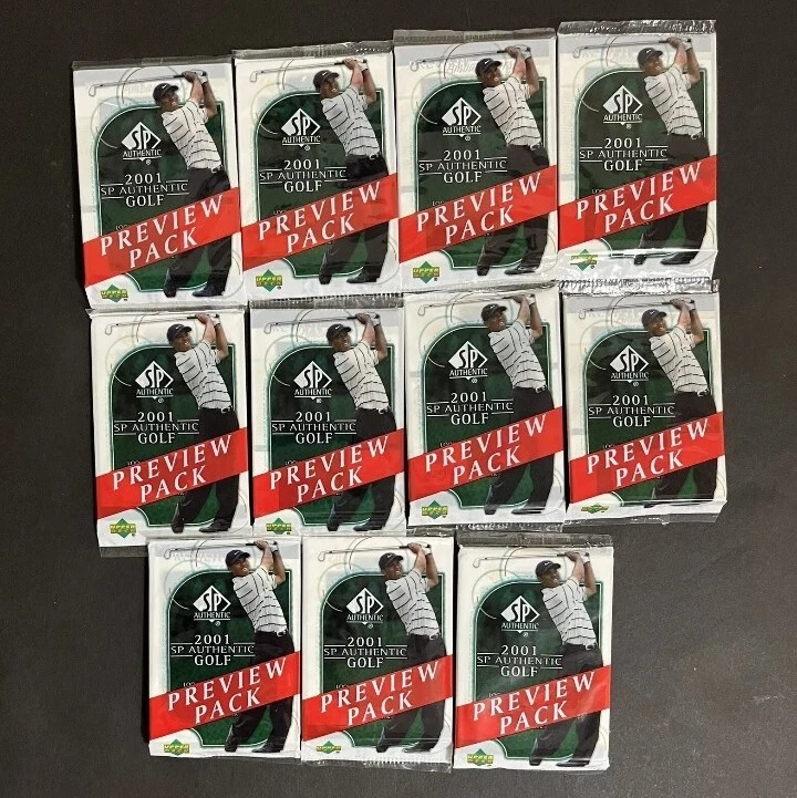 2001 Upper Deck Golf SP Authentic PREVIEW Lot of (11) Factory Sealed Packs - Image 1 of 1