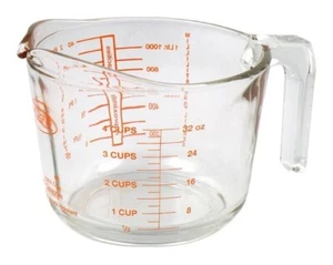 BROCCA CARAFFA MISURA LT.1,0 MISURA GRADUATA VETRO PYREX 11 2023 - Foto 1 di 2