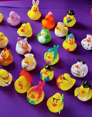 HENBRANDT LTD Assorted RUBBER DUCK MINI DUCKS GIFT Party bag Toys! 5CM. Fund raising!
