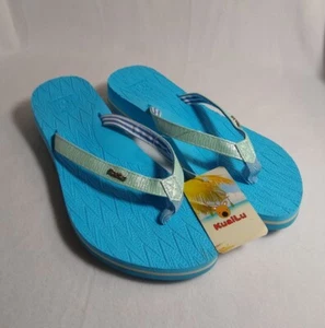 KuaiLu Womens Size 7 Sea Foam Blue Yoga Mat Comfortable Arch Support Flip Flops - Picture 1 of 9